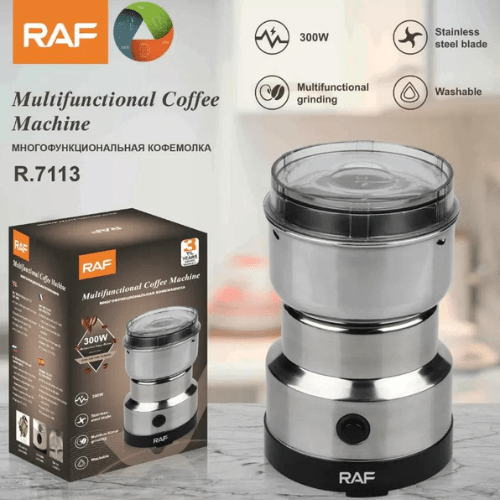 R-7113 300W Electric Coffee & Spice Grinder – Stainless Steel, Multi-Purpose