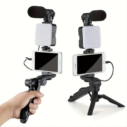 5‑in‑1 Smartphone Stabilizer: Gimbal + Selfie Stick + Tripod + Light + Remote