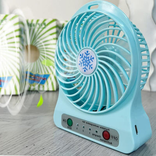 Portable Rechargeable Mini Fan – Ultra-Quiet, Multi-Speed, USB Powered
