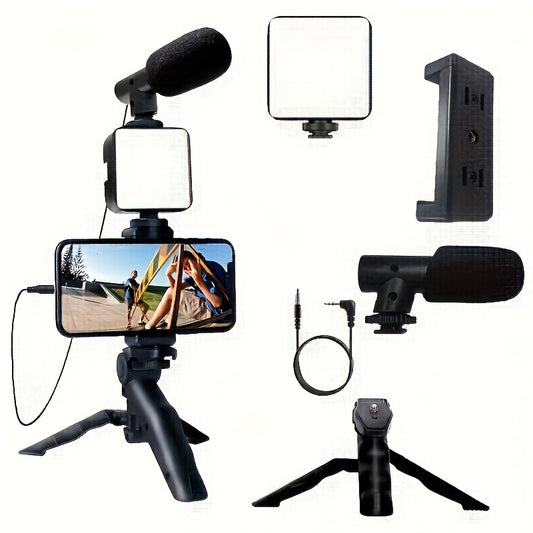 5‑in‑1 Smartphone Stabilizer: Gimbal + Selfie Stick + Tripod + Light + Remote