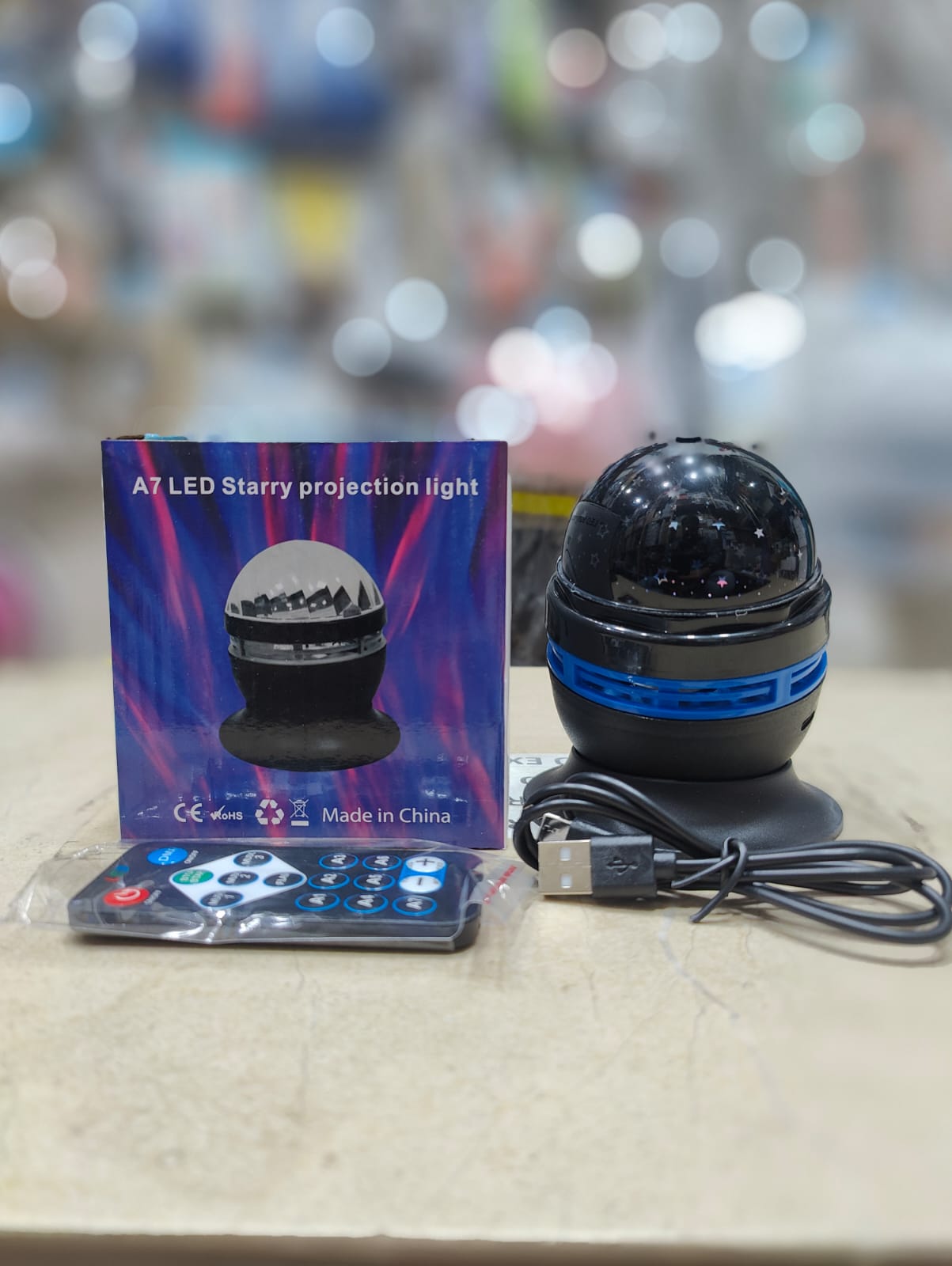 Bedroom ambient lighting from LED starry sky projector