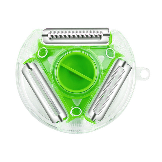 Julienne cutting cucumber with rotary kitchen peeler
