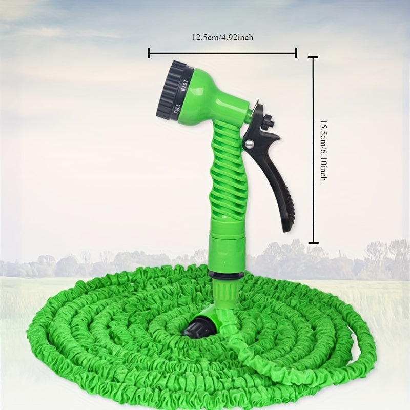 Portable garden hose with lightweight, space-saving design