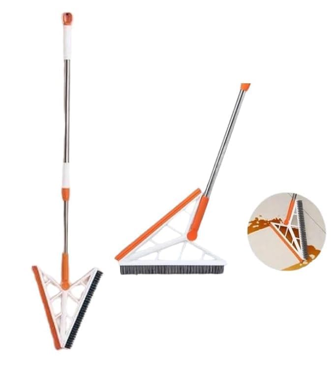 Silicone Magic Broom & Floor Squeegee – 2‑in‑1 Cleaning Tool