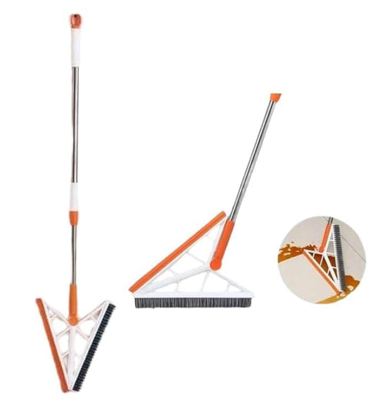 Silicone Magic Broom & Floor Squeegee – 2‑in‑1 Cleaning Tool