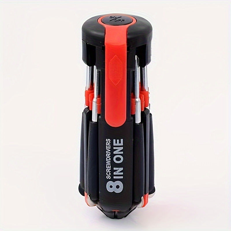 Compact multi-bit screwdriver tool for electronics and small repairs

