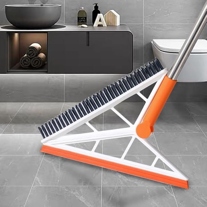 Silicone Magic Broom & Floor Squeegee – 2‑in‑1 Cleaning Tool