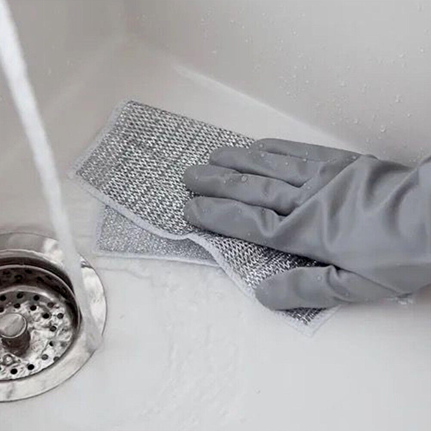 Non-Scratch Stainless-Steel Wire Dish Cloth – Durable & Reusable